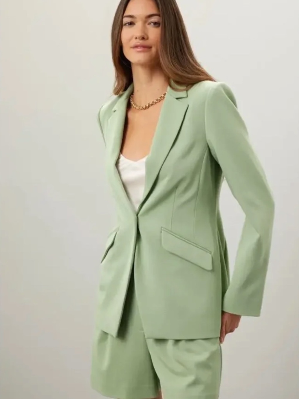 Favorite Daughter "Favorite Blazer" Spring Green Fitted Blazer | Size Medium